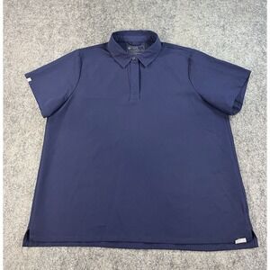 Figs Nala Short Sleeve Polo Shirt Scrub Top Womens Size XXL Navy Blue